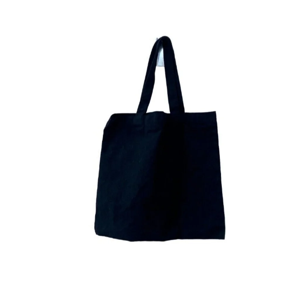 Reformation Canvas Tote Bag Black and White Shopping Bag 18''x15''